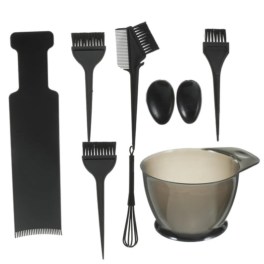 1 Set Hair Coloring Kit Hair Dye Kit Hair Dye Supplies Color Bowls for Hair Salon Hair Dye Bowl Hair Dye Applicator Hair Foiling Board Brush Color for Hair Stylist Black Plastic